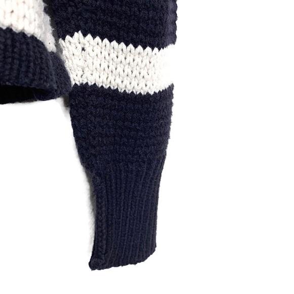 Volcom Striped Knit Sweater Black/White Sz S/P/10 - Picture 5 of 6